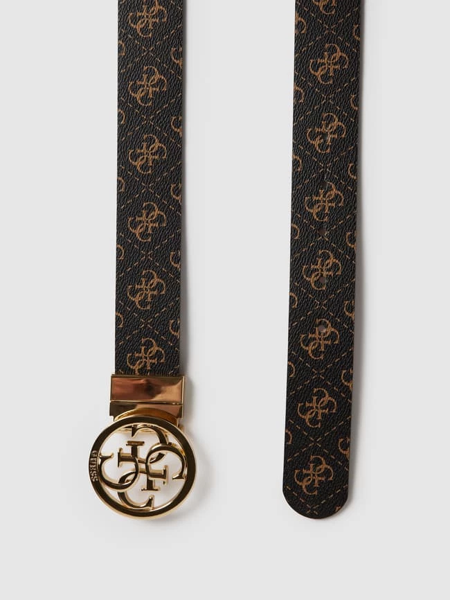 Guess Gürtel Mit Allover-Druck - Dunkelbraun – Bild 3