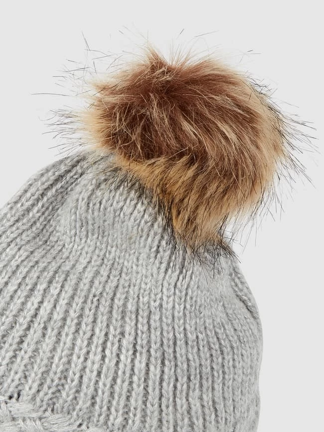 Chillouts Pudelmütze Mit Fleecefutter Modell 'Apple' - Mittelgrau – Bild 2