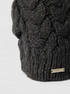 Alternative view of Seeberger Beanie Mit Zopfmuster Modell 'Beanie Mit Zopfstrickmuster' - Mittelgrau