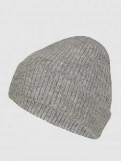 ICHI Mütze Mit Stretch-Anteil Modell 'Aivo' - Hellgrau