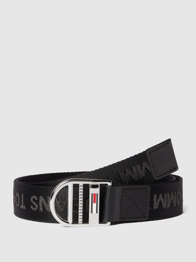Tommy Jeans Gürtel Mit Label-Details - Schwarz
