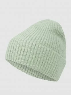 MbyM Beanie In Strick-Optik Modell 'Muskan' - Hellgrün Meliert