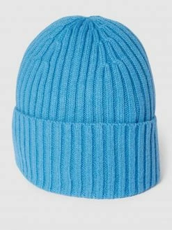 Jake*s Casual Beanie Mit Ripp-Struktur - Blau