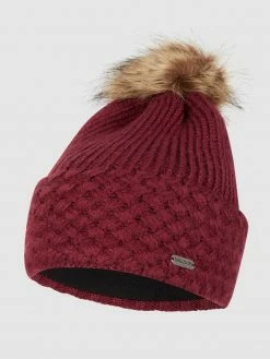 Chillouts Pudelmütze Mit Fleecefutter Modell 'Apple' - Kirschrot