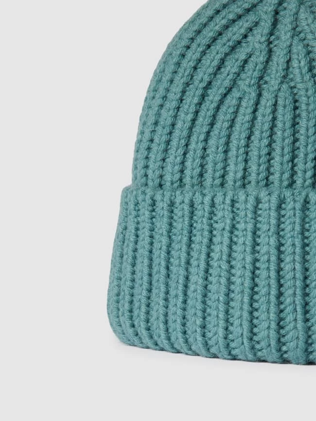 Marc O'Polo Beanie In Strick-Optik Modell 'fold Up' - Petrol – Bild 2