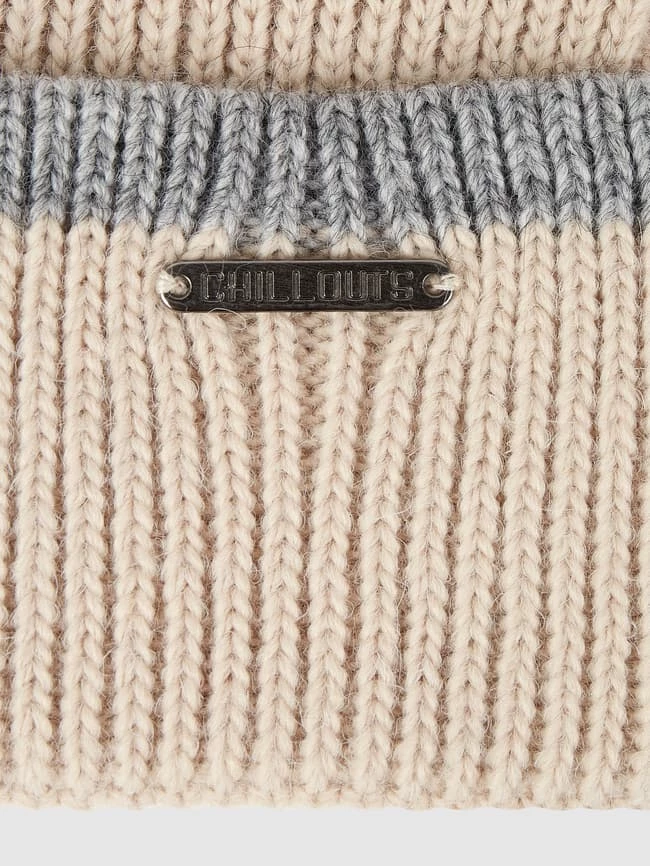 Chillouts Beanie Mit Rippenstruktur Modell 'Wilma' - Beige – Bild 2