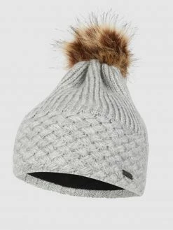 Chillouts Pudelmütze Mit Fleecefutter Modell 'Apple' - Mittelgrau