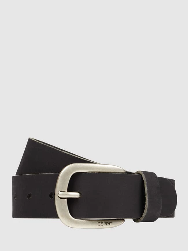 Esprit Ledergürtel Mit Dornschließe - Schwarz