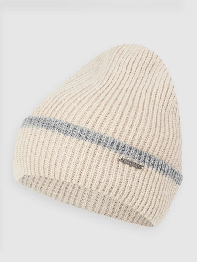 Chillouts Beanie Mit Rippenstruktur Modell 'Wilma' - Beige