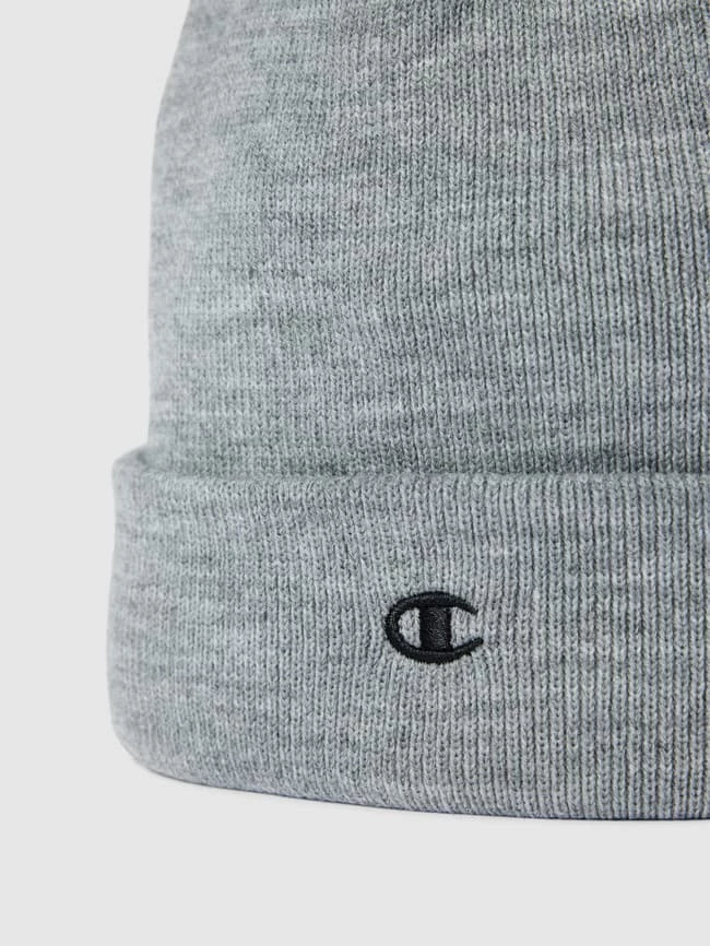 CHAMPION Beanie Mit Label-Stitching - Hellgrau Meliert – Bild 2