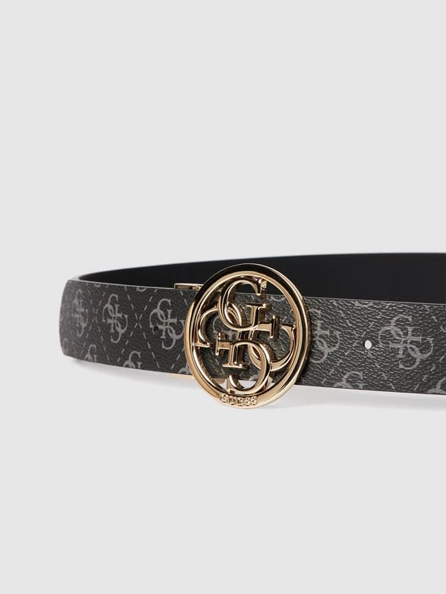 Guess Gürtel Mit Allover-Logo-Muster - Schwarz – Bild 2