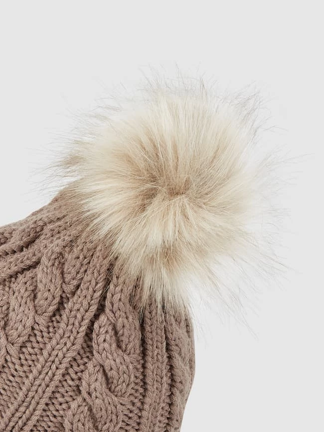 Chillouts Pudelmütze Mit Zopfmuster Modell 'Ioan' - Altrosa – Bild 2