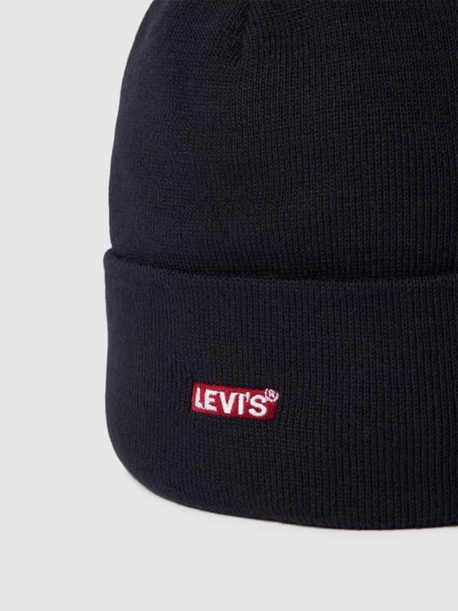 Levi's® Beanie Mit Label-Stitching Modell 'BABY TAB LOGO' - Dunkelblau – Bild 2