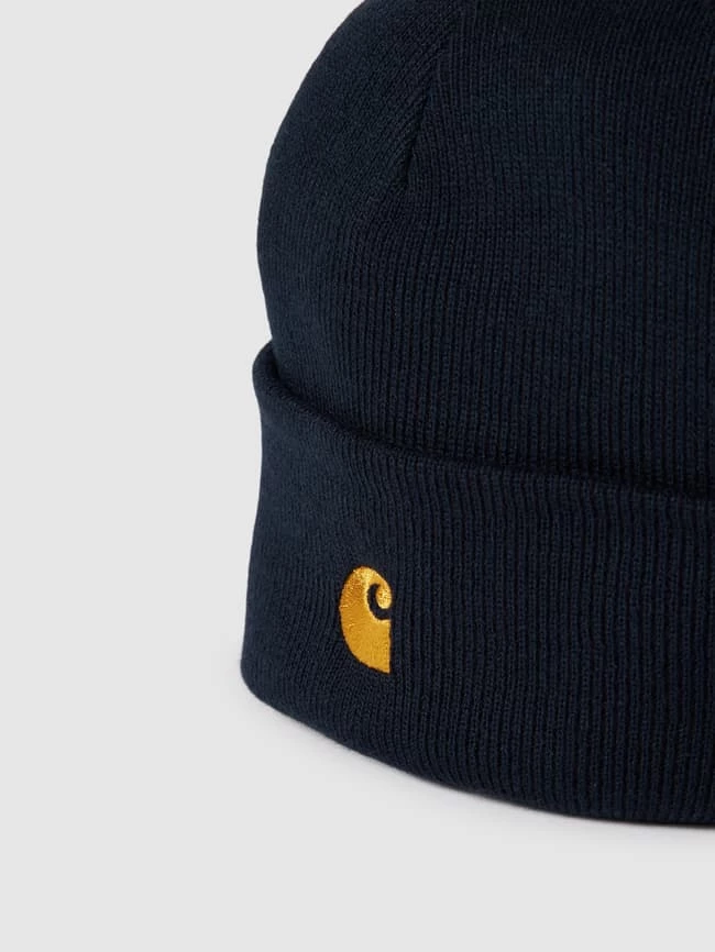 Carhartt Work In Progress Beanie Mit Logo-Stitching Modell 'Chase' - Marineblau 2 Carhartt Work In Progress Beanie Mit Logo-Stitching Modell 'Chase' - Marineblau – Bild 2