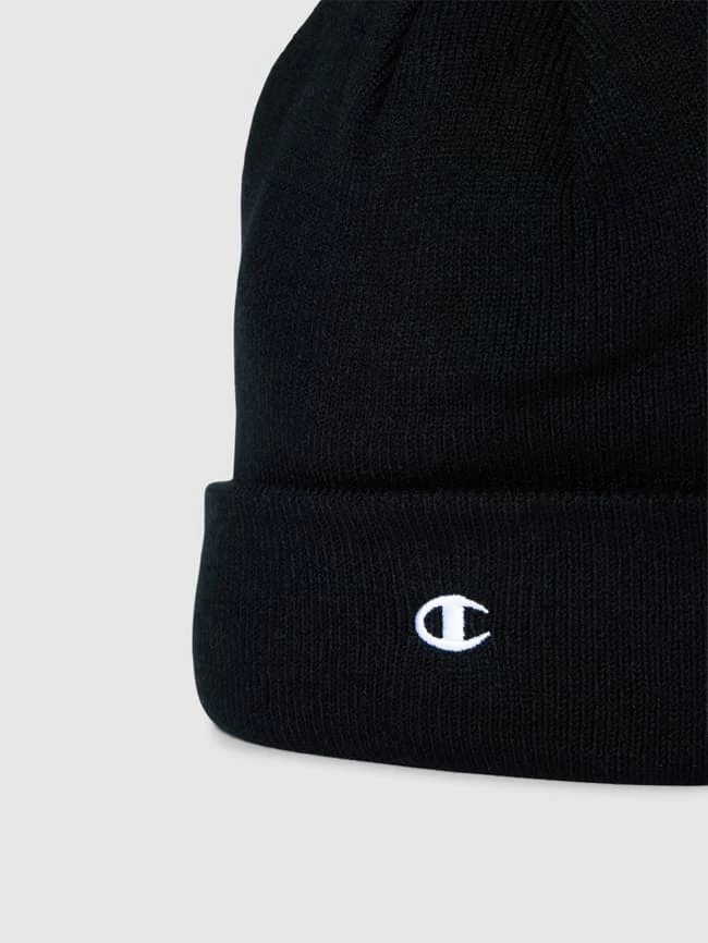 CHAMPION Beanie Mit Label-Stitching - Schwarz 2 CHAMPION Beanie Mit Label-Stitching - Schwarz – Bild 2