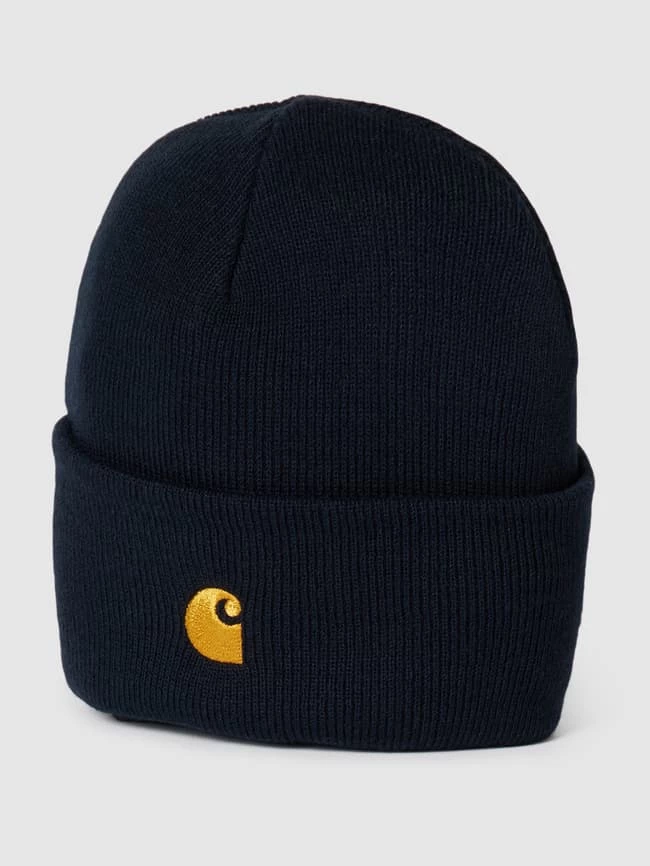 Carhartt Work In Progress Beanie Mit Logo-Stitching Modell 'Chase' - Marineblau 1 Carhartt Work In Progress Beanie Mit Logo-Stitching Modell 'Chase' - Marineblau