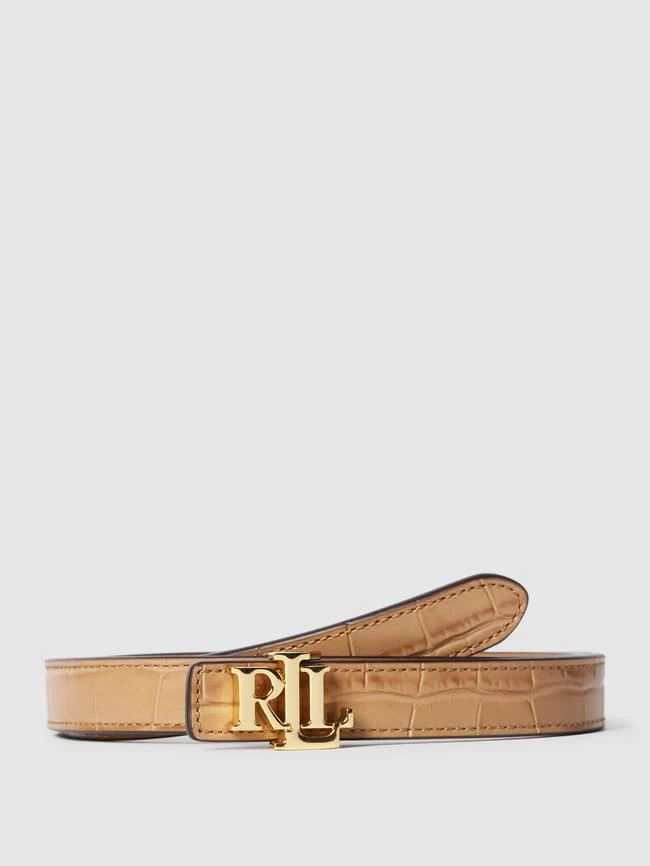 Lauren Ralph Lauren Gürtel In Reptil-Optik Modell 'Rev LRL 20' - Camel 1 Lauren Ralph Lauren Gürtel In Reptil-Optik Modell 'Rev LRL 20' - Camel