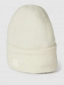 Marc O'Polo Denim Beanie Mit Label-Patch - Offwhite