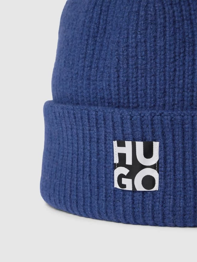HUGO Beanie Mit Label-Patch Model 'Women-X' - Royalblau – Bild 2