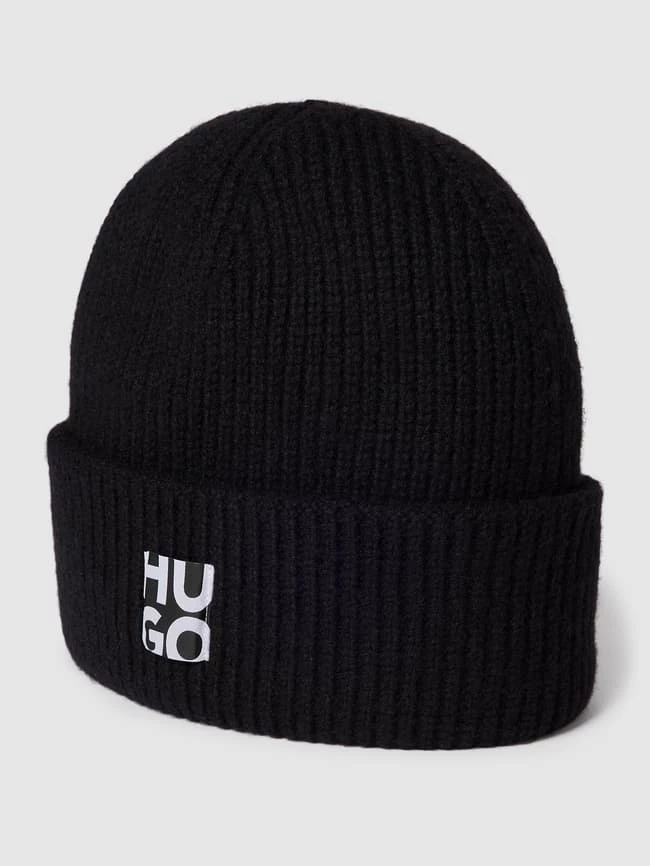 HUGO Beanie Mit Label-Patch Model 'Women-X' - Schwarz