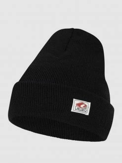 Chillouts Beanie Mit Logo-Aufnäher Modell 'Mitch' - Schwarz