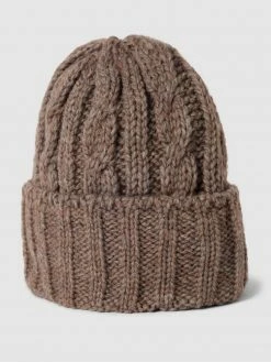 Seeberger Beanie In Grobstrick-Optik - Taupe