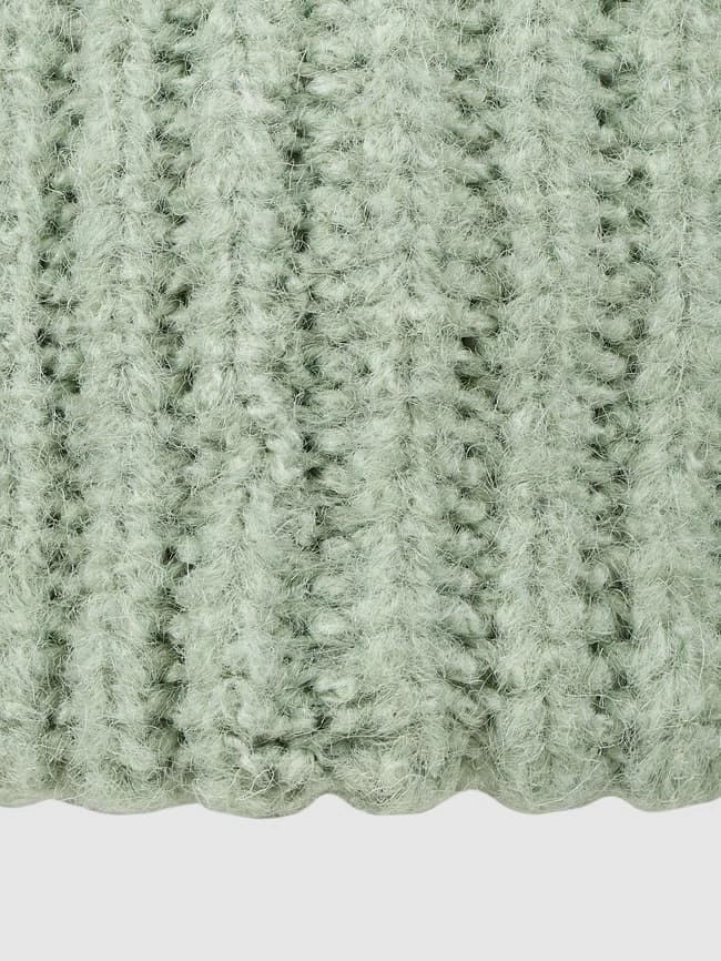 MbyM Beanie In Strick-Optik Modell 'Muskan' - Hellgrün Meliert – Bild 2