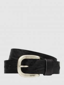 Esprit Ledergürtel Mit Dornschließe - Schwarz