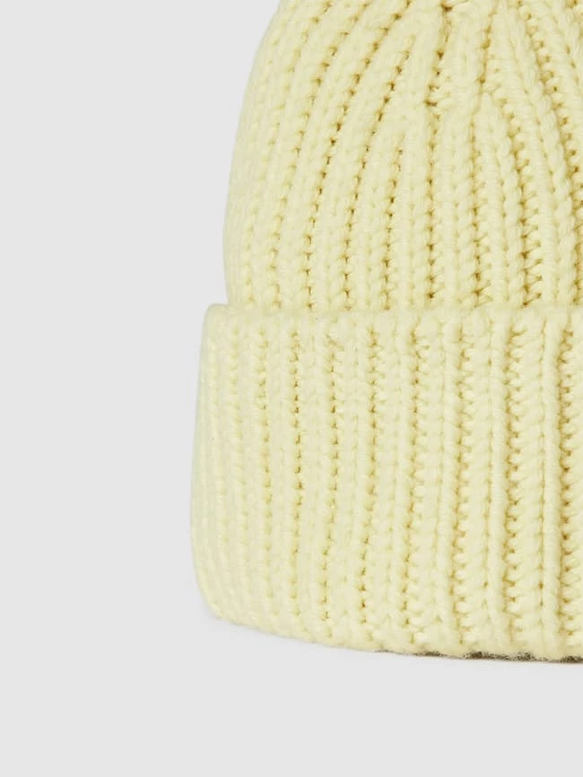 Marc O'Polo Beanie In Strick-Optik Modell 'fold Up' - Hellgelb 2 Marc O'Polo Beanie In Strick-Optik Modell 'fold Up' - Hellgelb – Bild 2