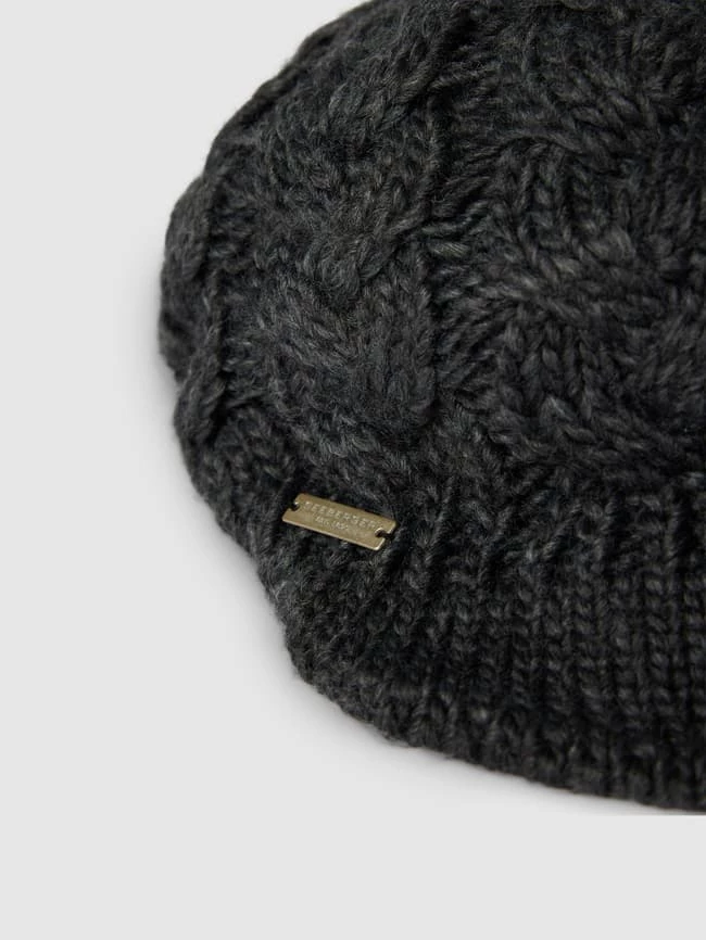 Seeberger Ballonmütze Mit Schirm - Anthrazit – Bild 2