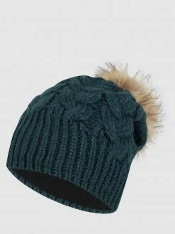 Seeberger Pudelmütze Mit Zopfmuster - Grün