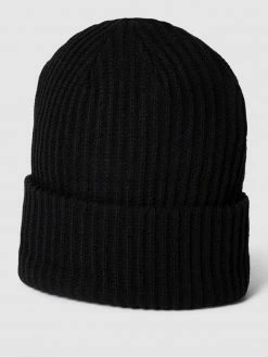 Pieces Beanie Mit Breitem Umschlag - Schwarz