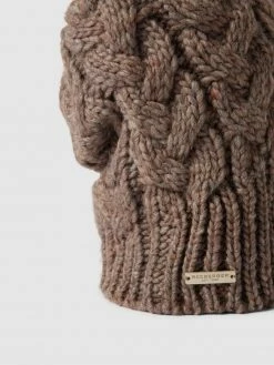 Alternative view of Seeberger Beanie Mit Zopfmuster Modell 'Beanie Mit Zopfstrickmuster' - Taupe