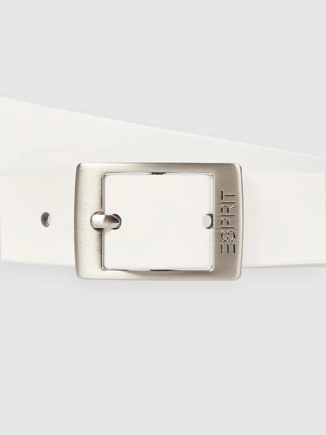 Esprit Ledergürtel Mit Logo-Prägung - Weiß – Bild 2