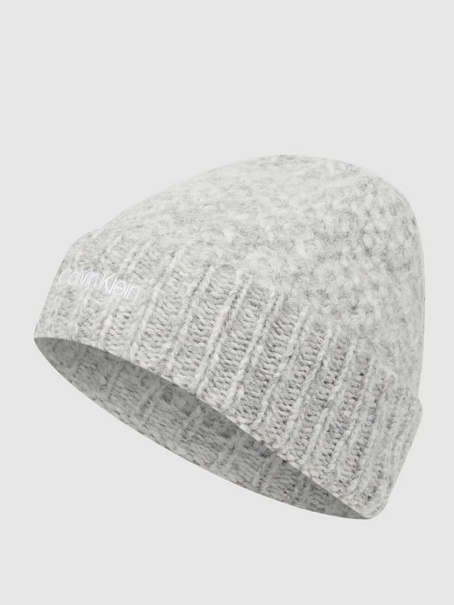 CK Calvin Klein Mütze Mit Logo-Stickerei - Hellgrau