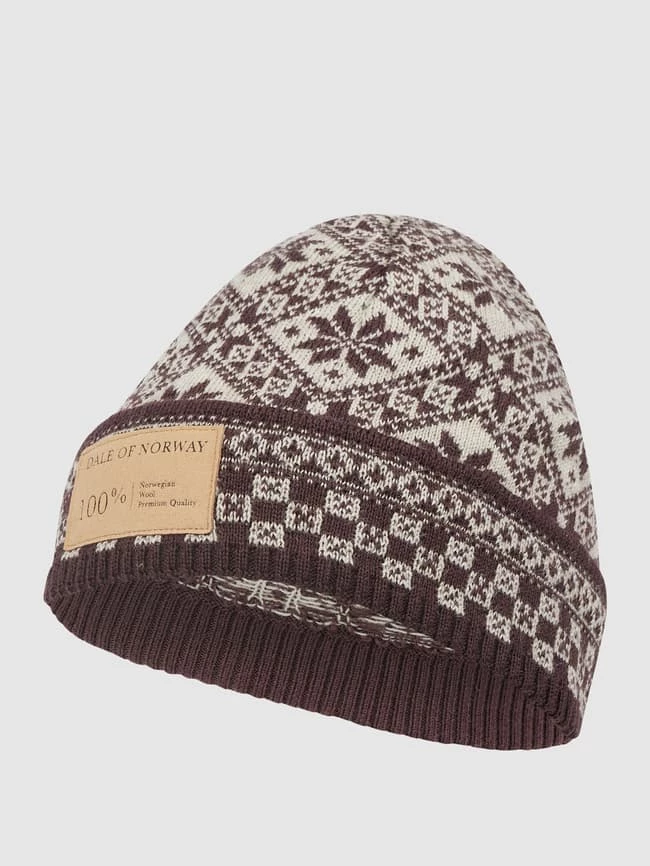 Dale Of Norway Mütze Aus Wolle Modell 'Bjoroy' - Aubergine