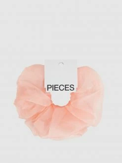 Pieces Haargummi Aus Organza Modell 'Doanza' - Orange