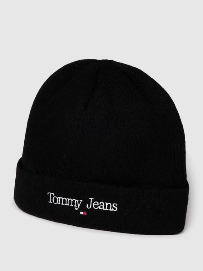 Tommy Jeans Beanie Mit Label-Stitching Modell 'TJW SPORT' - Schwarz 1 Tommy Jeans Beanie Mit Label-Stitching Modell 'TJW SPORT' - Schwarz