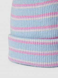 Alternative view of Unio Beanie Mit Streifenmuster Modell 'Lumi Stripe' - Hellblau