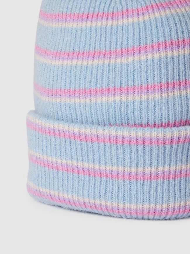 Unio Beanie Mit Streifenmuster Modell 'Lumi Stripe' - Hellblau 2 Unio Beanie Mit Streifenmuster Modell 'Lumi Stripe' - Hellblau – Bild 2