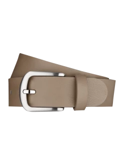 Admü Belts Ledergürtel Mit Dornschließe - Taupe