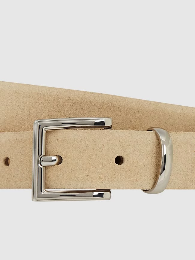 Weinmann Ledergürtel Mit Dornschließe - Sand – Bild 2