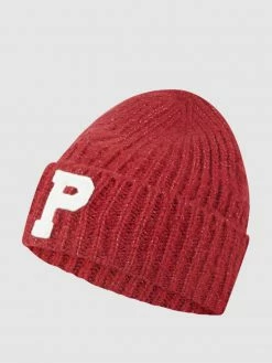 Pepe Jeans Mütze Mit Logo Modell 'Sabrina' - Bordeaux Rot