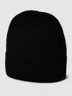 Christian Berg Woman Beanie Mit Strukturmuster - Schwarz