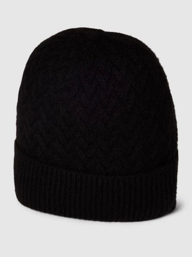 Christian Berg Woman Beanie Mit Strukturmuster - Schwarz 1 Christian Berg Woman Beanie Mit Strukturmuster - Schwarz