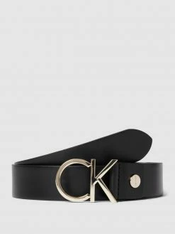 CK Calvin Klein Ledergürtel Mit Label-Applikation - Schwarz