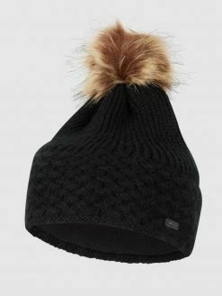 Chillouts Pudelmütze Mit Fleecefutter Modell 'Apple' - Schwarz