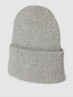 Gant Beanie In Strick-Optik - Mittelgrau Meliert