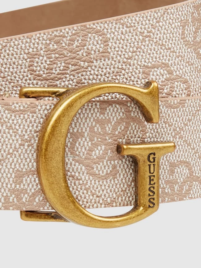 Guess Gürtel Mit Logo-Muster - Stein – Bild 2