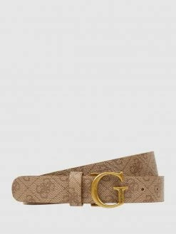Guess Gürtel Mit Logo-Muster - Taupe